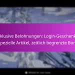 Exklusive Belohnungen: Login-Geschenke, spezielle Artikel, zeitlich begrenzte Boni