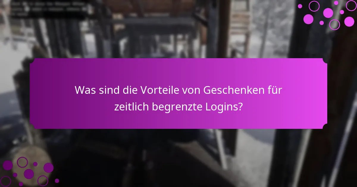Wann werden Geschenke für zeitlich begrenzte Logins verfügbar?