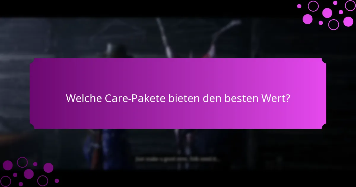 Was sind die aktuellen Aktionen im Zusammenhang mit Care-Paketen?