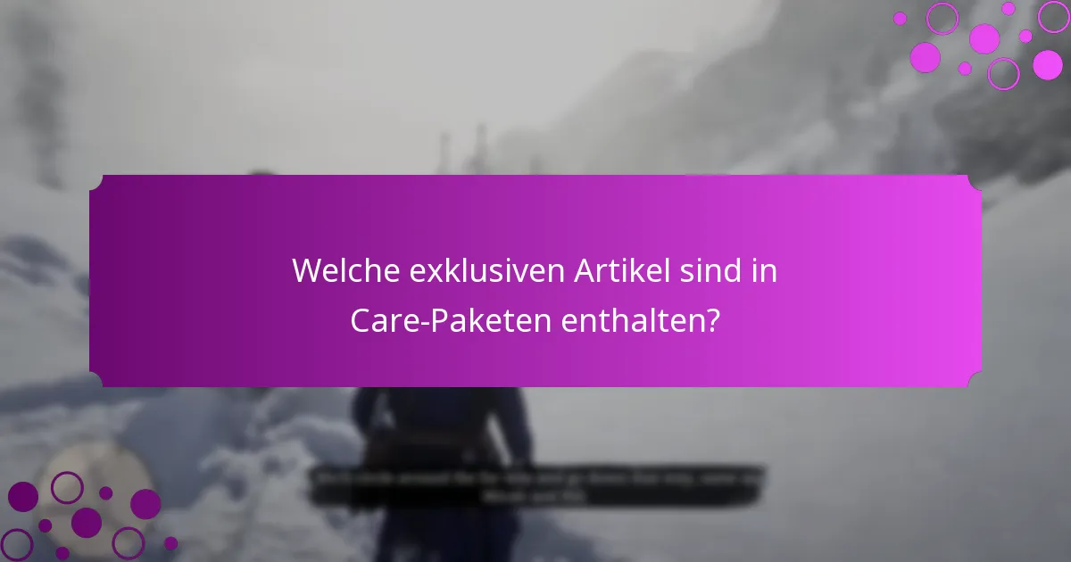 Welche speziellen Aktionen sind für Care-Pakete verfügbar?