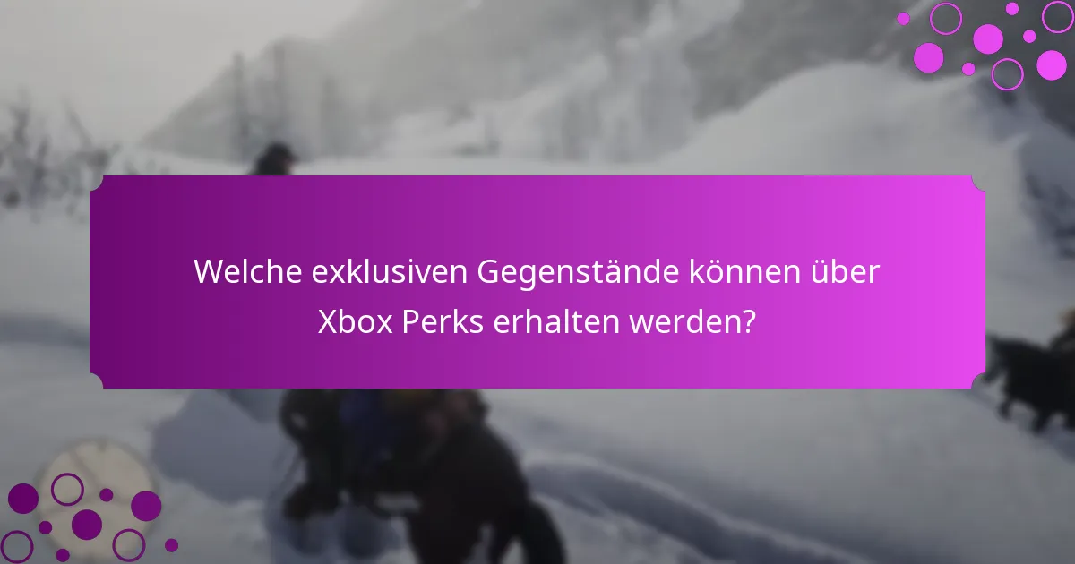 Welche exklusiven Gegenstände können über Xbox Perks erhalten werden?